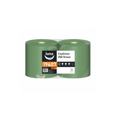 Czyściwo ręcznik zielony na rolce 1w 250m 2szt