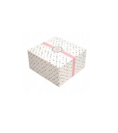 Pudełko kartonowe na ciasto 130x130x70mm KROPKI 220szt