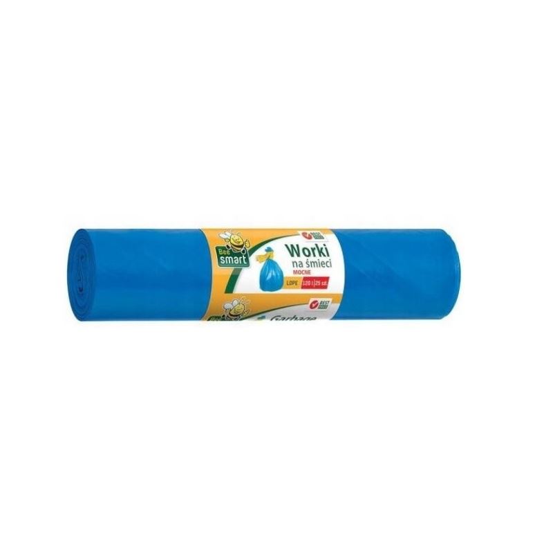 Worki na ś mieci LDPE 120l niebieski Bee Smart 25szt