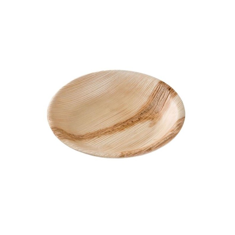 Talerz ekologiczny okrągły- liść palmowy 300ml 17,5cm a'25